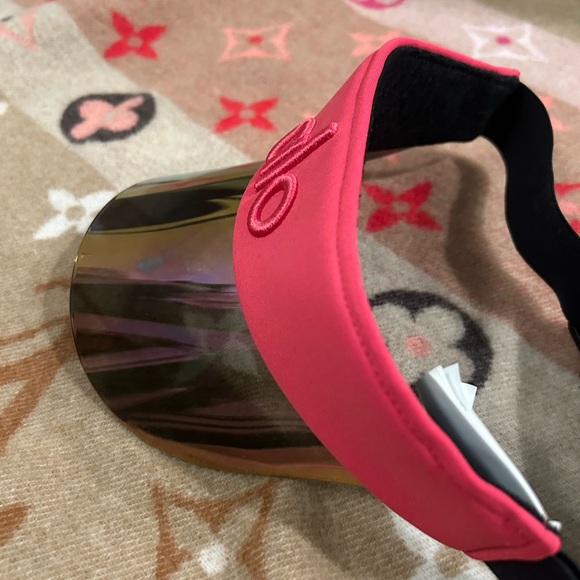 ALO Yoga Pink Visor with Reflective Shield